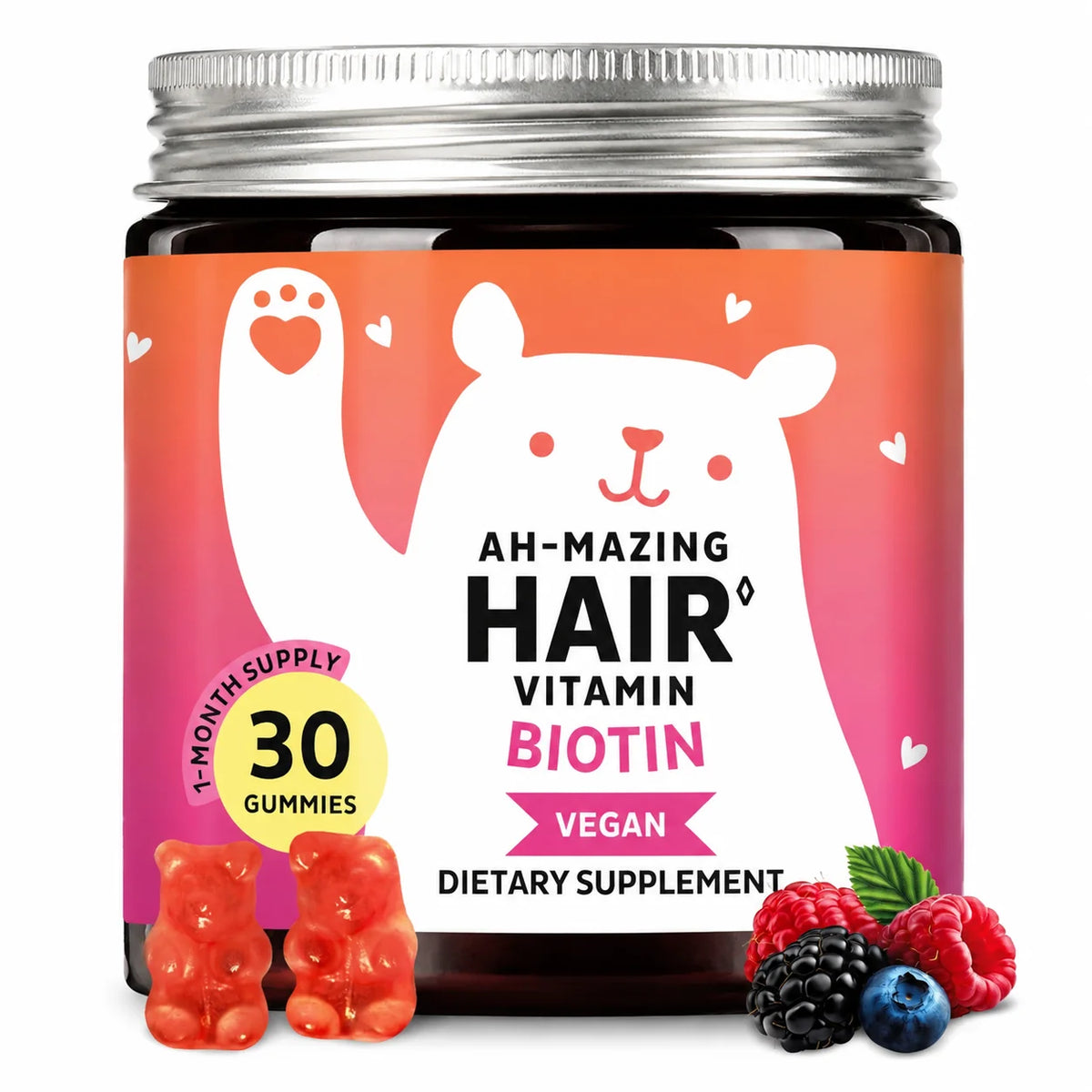 Biotin Gummies 5000 Mcg Hair Skin Nails Support Vegan Beauty Vitamins 30 Gummies Daily Wellness Supplement