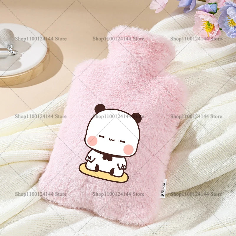 1000ml Bubu Dudu Yier Bear Panda Hot Water Bag Removable Winter Water Bottle Cover for Hot Water Can Be Reused Lady Belly Warmer