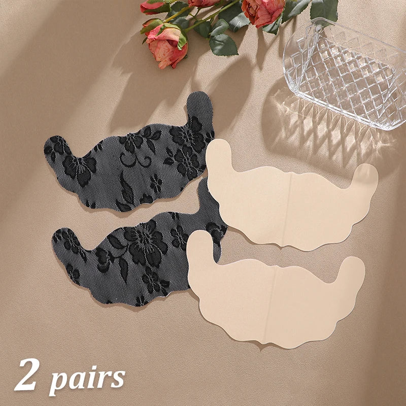 2/4 Pairs Lace U Shaped Breast Lift Tape Women Anti Sagging Adhesive Bra Pads Invisible Push Up Nipple Covers For Backless Dress