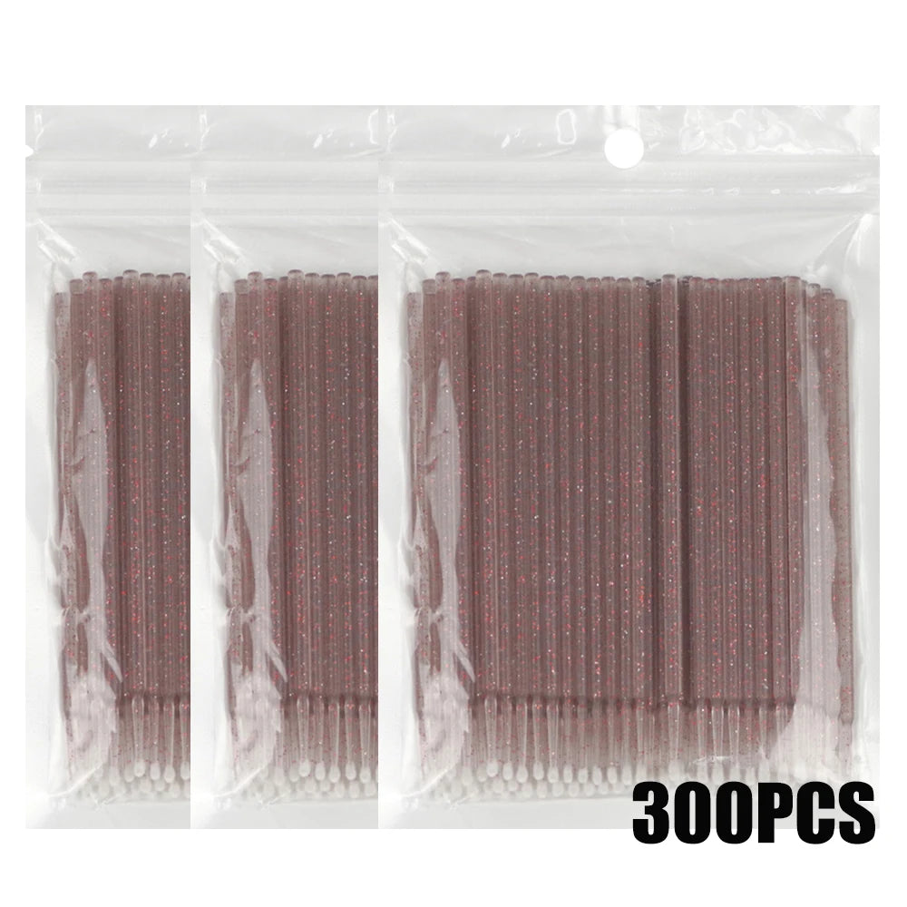 300/500PCS MicroBrush Eyelash Cleaning Brush Lash Extension Applicator For Eyelashes Removing Swab Micro Makeup Brush