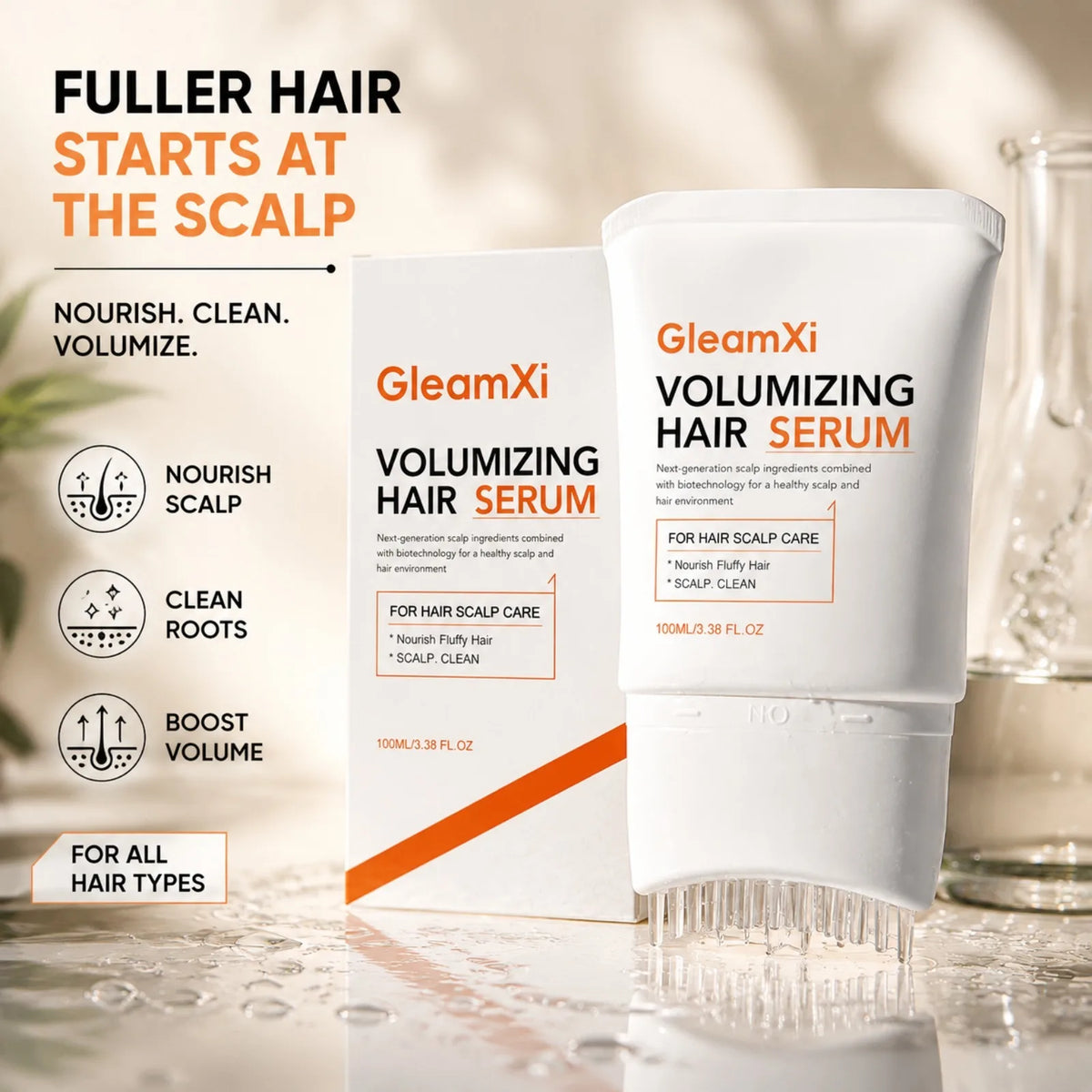 Hair Volumizing Serum Scalp Nourishing Care Fluffy Thickening Hair Essence Repair Damaged Flat Hair Scalp & Hair Treatment