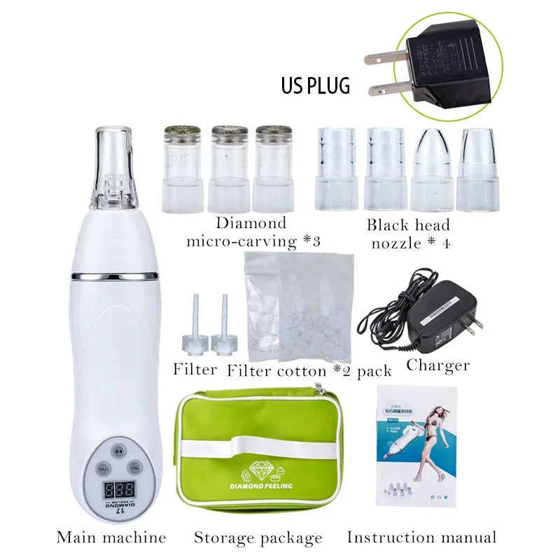 Diamond Dermabrasion Peeling Blackhead Acne Pore Remove Facial Skin Care Beauty Machine Home Vacuum Face   Beauty Equipment