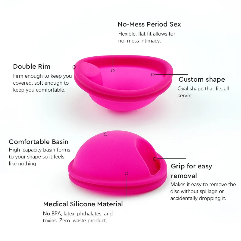 10pcs Flat Menstrual Cups Medical Silicone Period Disk Menstruation Collector Menstrual Disc Reusable Disco Femenino