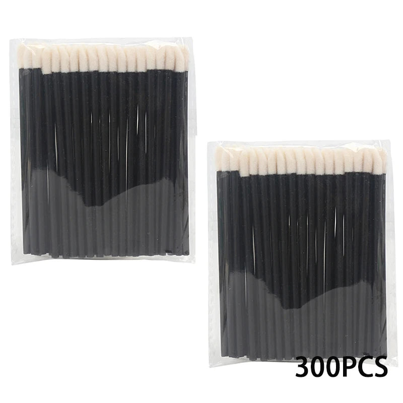 300/500PCS Crystal Lip Brushes Set Lipstick Gloss Wands Applicators For Eyelash Extension Makeup Brush Beauty