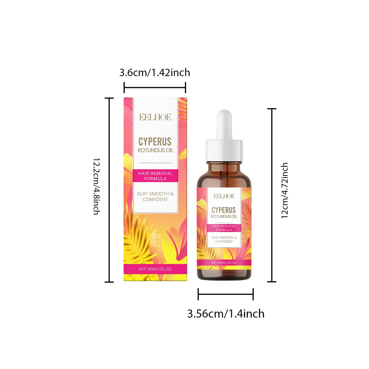 Cyperus Rotundus Oil for Hair Removal Painless Soothing & Nourishing Depilatory Cream for Legs Arms Underarms Smooth Skin Care
