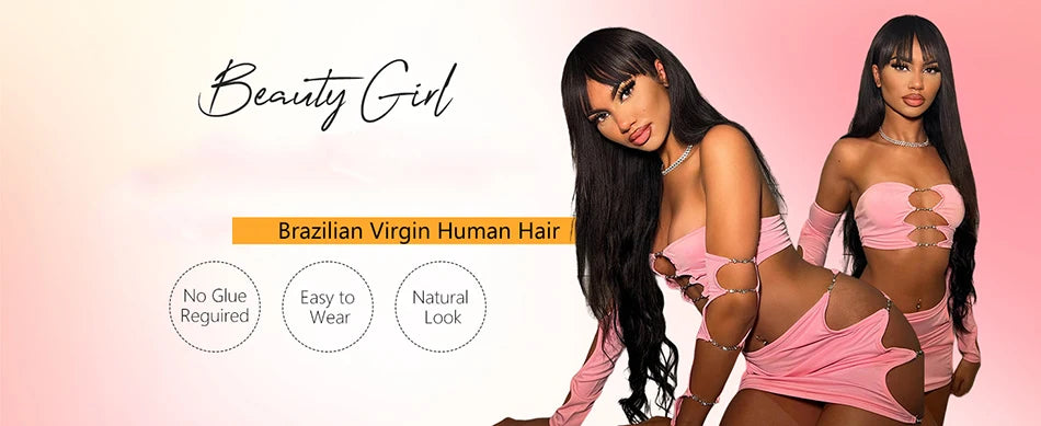 Silky Straight Human Hair Wigs With Bang Full Machine Made Wigs 8-30inch Natural Color AHJF Peruvian Remy Human Hair Wigs 220%