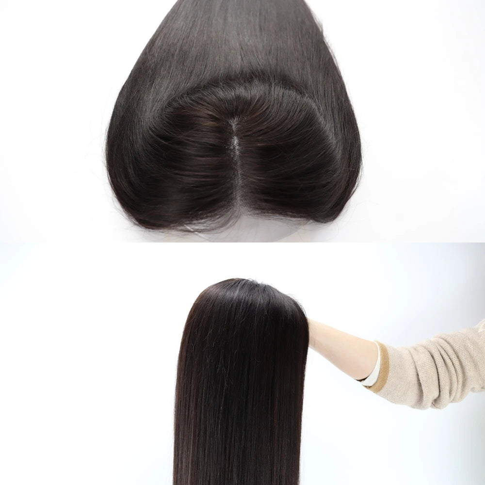 18x20cm Human Hair Topper Closure Straight Remy European Hair Piece HD Lace Topper Breathable Bleached Knots with Baby Hair