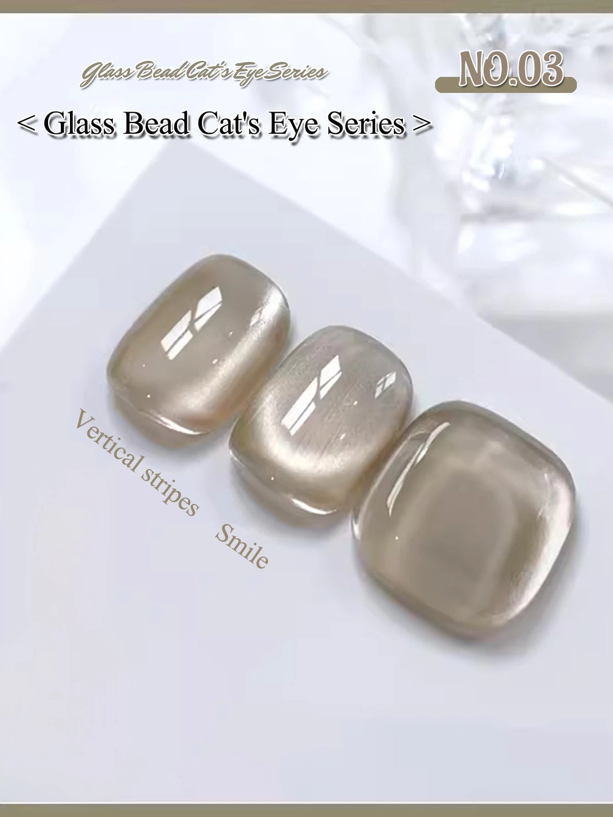 MN 10ML 1-16PCS Moonlight Ballet Magnet Cat Eye Nail Polish Gel Nude Pink Style With Gold Glass Beads Cat Eye Look Nail Polish