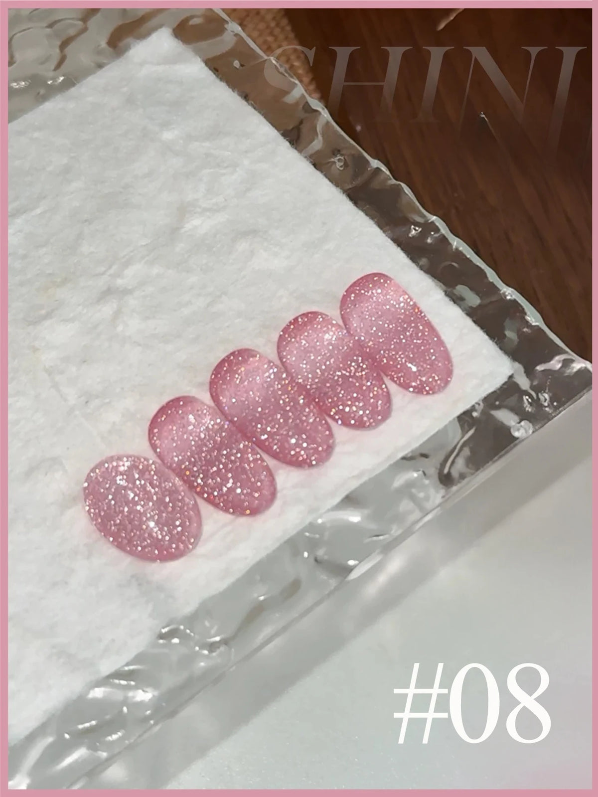 MN 1-9PCS Pink Blue White Green Color Series Gel Nail Polish With Strobe Glitter Brocade Diamond Gel Polish