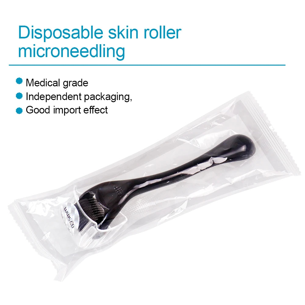540 Titanium Derma Roller 0.2/0.25/0.3mm Micro Needle Roller Facial Body Skin Care Tool for Skin Repair Beard Growth Maintenance