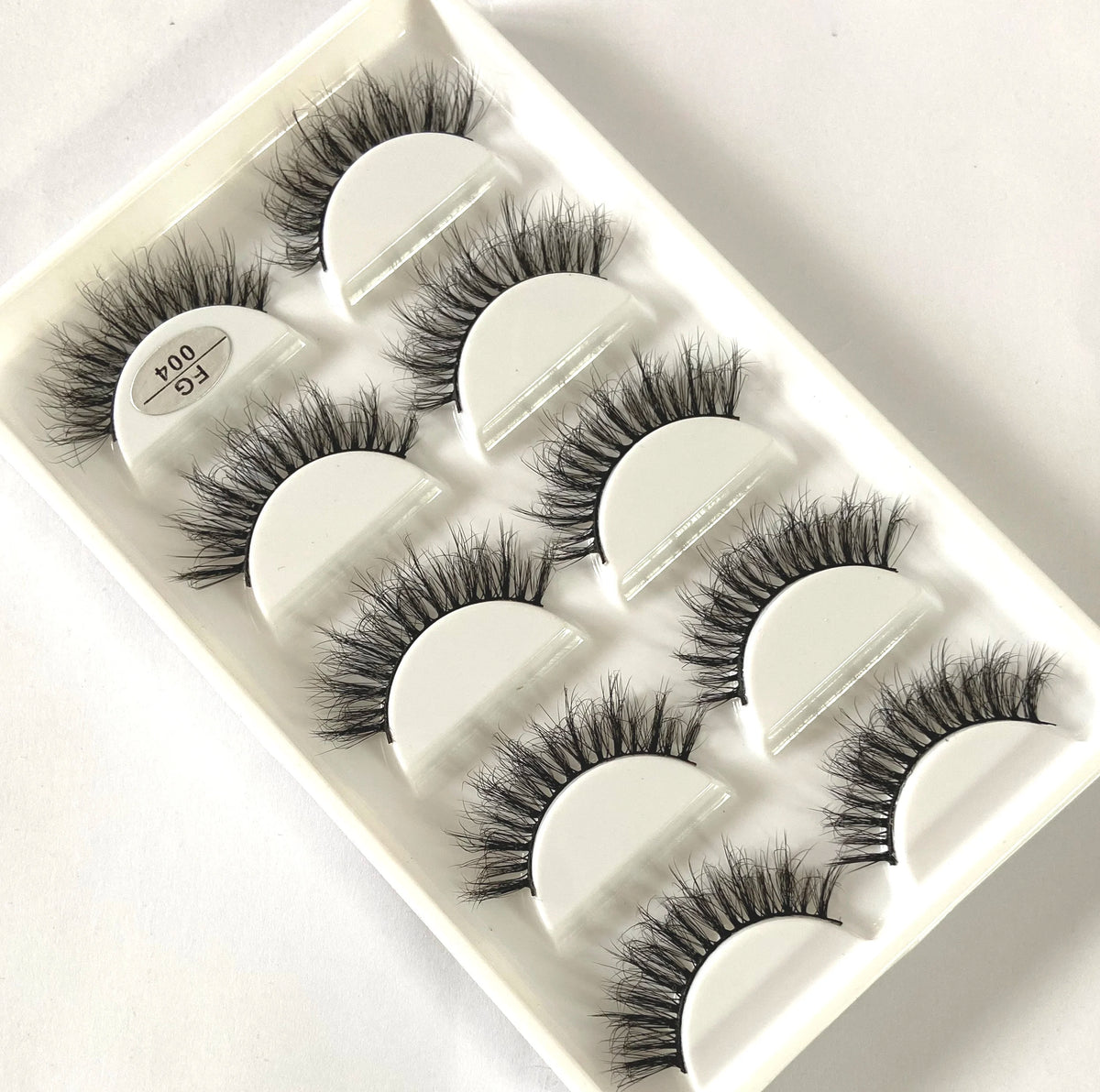 HBZGTLAD 5Pairs Handmade Mink Lashes Short False Eyelashes Dense Natural Long Messy Eye Lashes Reusable Stage Makeup Eyelashes