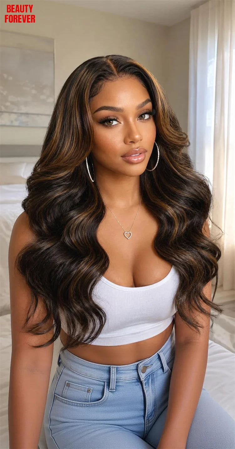 Beautyforever Burmese Curly Glueless Wig Finger Coily Ends 100% Human Hair Black to Chestnut Brown 7x5 Pre Cut Lace Wig 180%