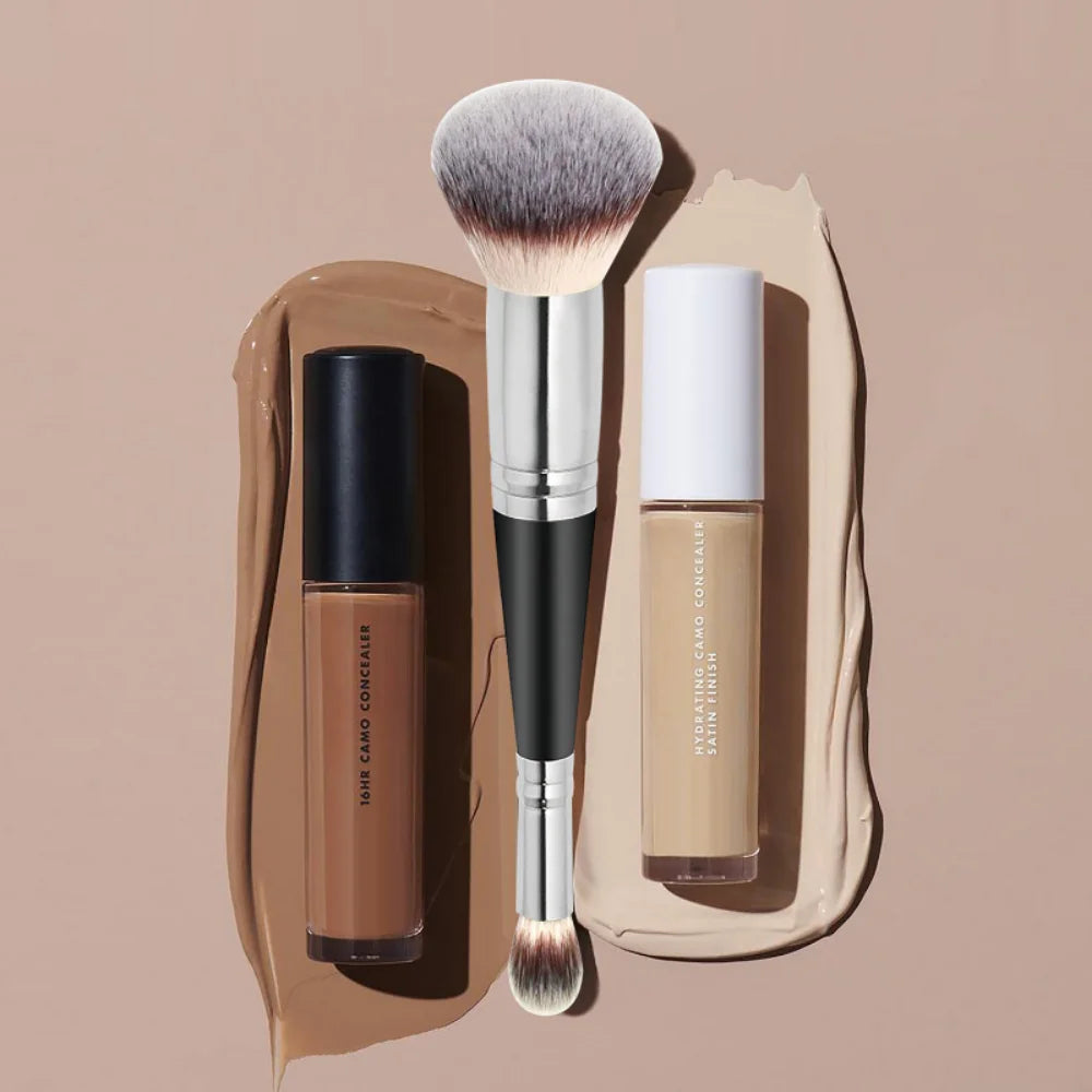 Double Head Makeup Brush 2 In 1 Blush Brush Concealer Highlighter Powder Brushes Blending Contouring Brush Beauty Make Up Tools