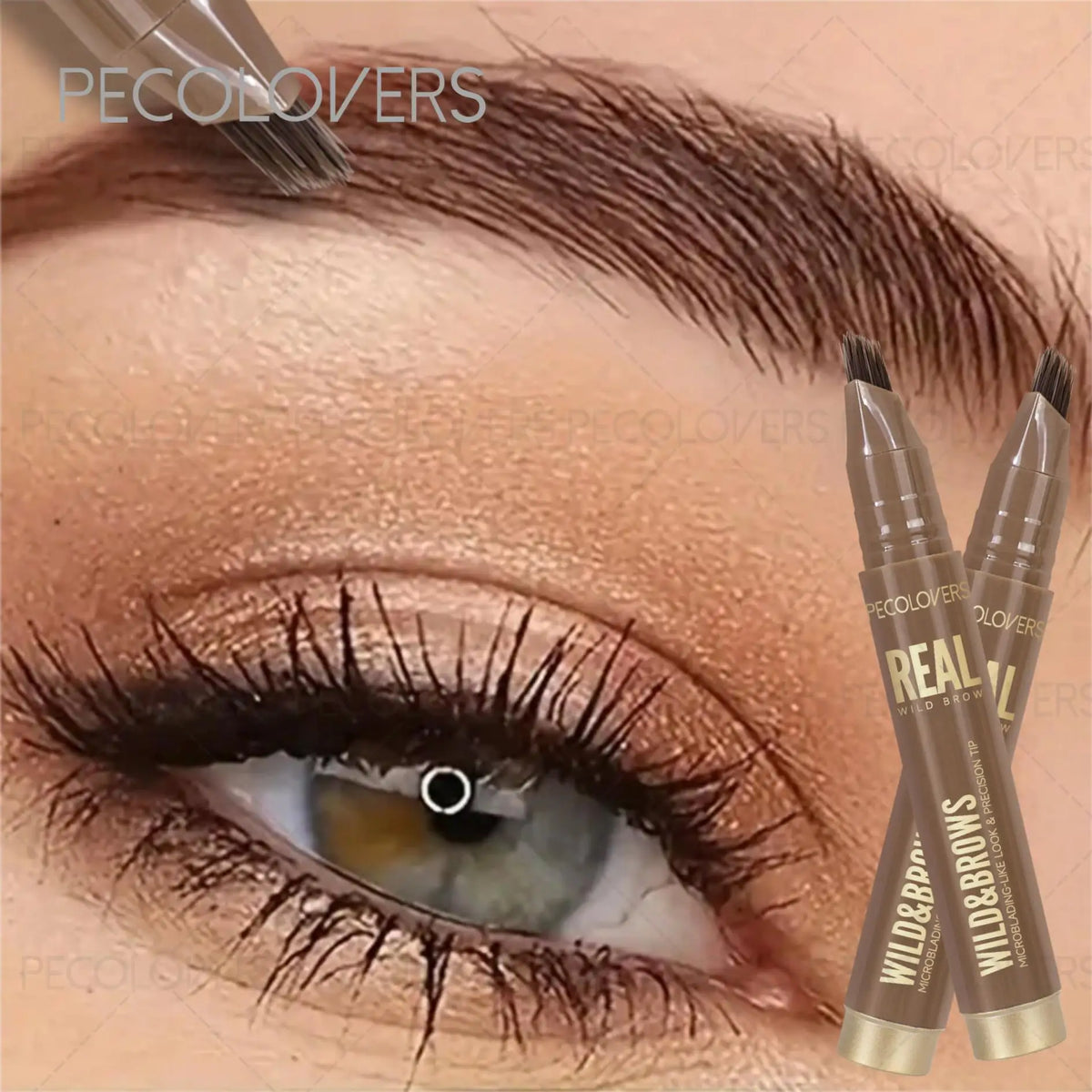 1Pc Waterproof Liquid Eyebrow Pencil,3D Wild Waterproof & Sweatproof Eyebrow Pencil,Perfect Gift for Christmas Makeup