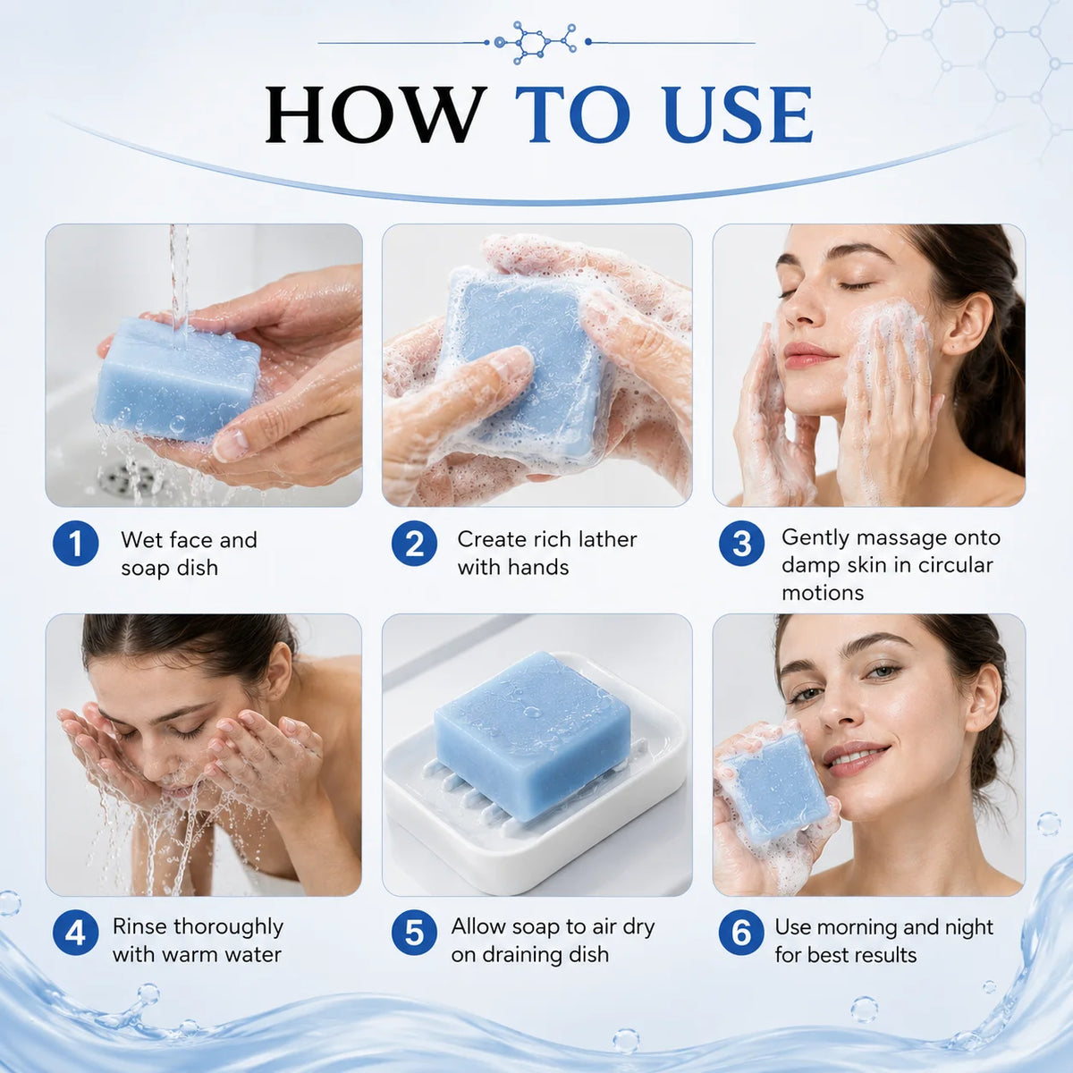 GHK-Cu Copper Peptide Tallow Cleansing Soap Gentle Skin Nourishing Face Body Washing Bar Soap