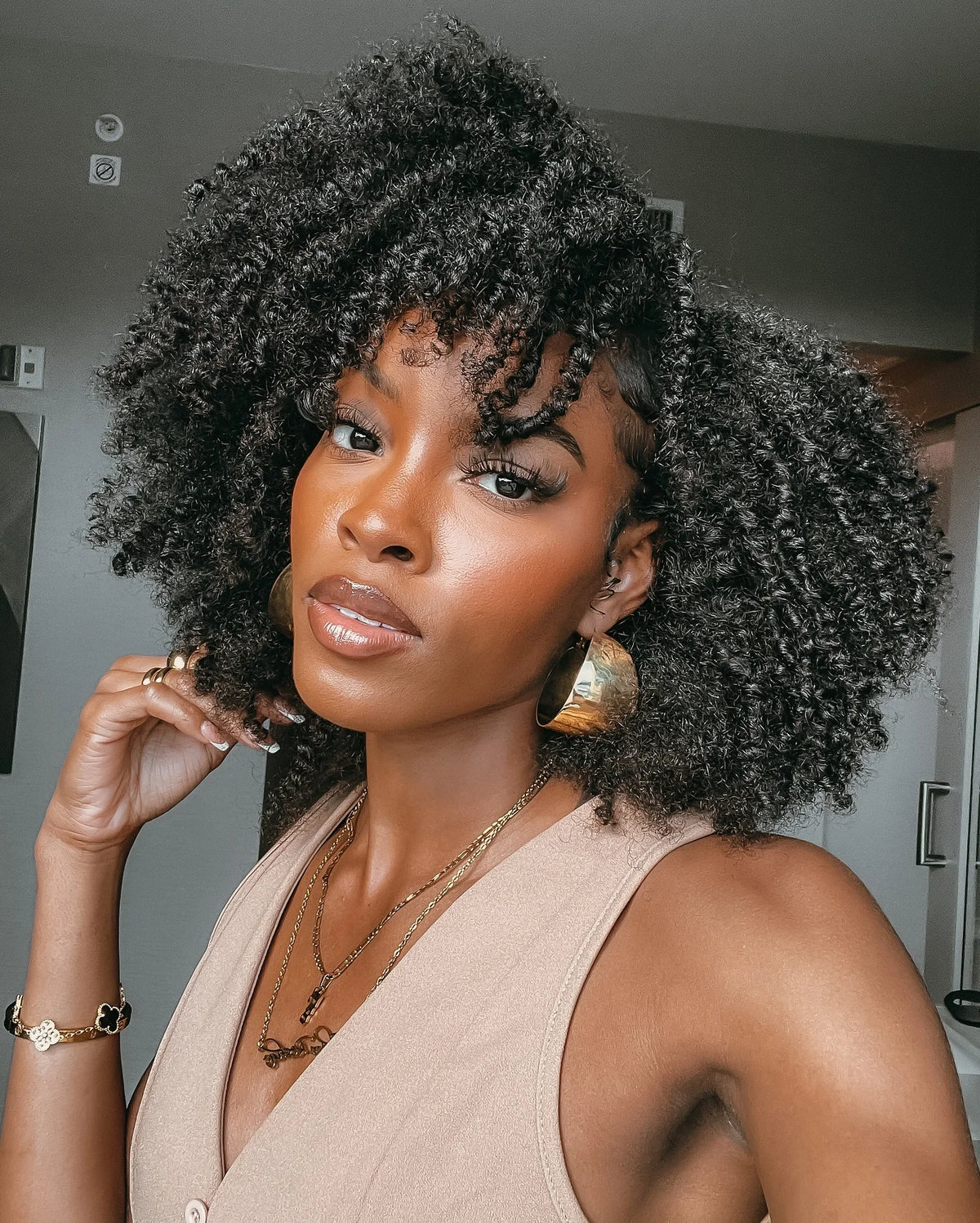 300% Millionaire Queen Half Wigs Wear and Go Beginner Friendly Headband Wig Pixie Curly Half Wig Clip Ins Flip Over Glueless Wig