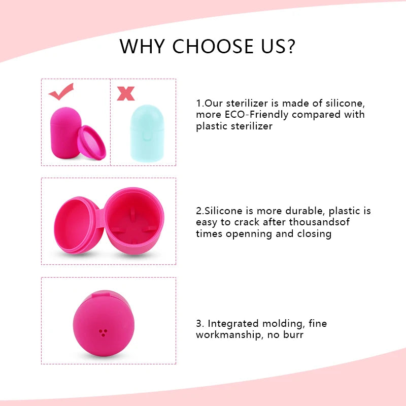 Feminy Menstrual Disc Kit Medical Grade Reusable Soft Silicone Period Disc with Sterilizer Case Applicator Leakproof Monthly Cup