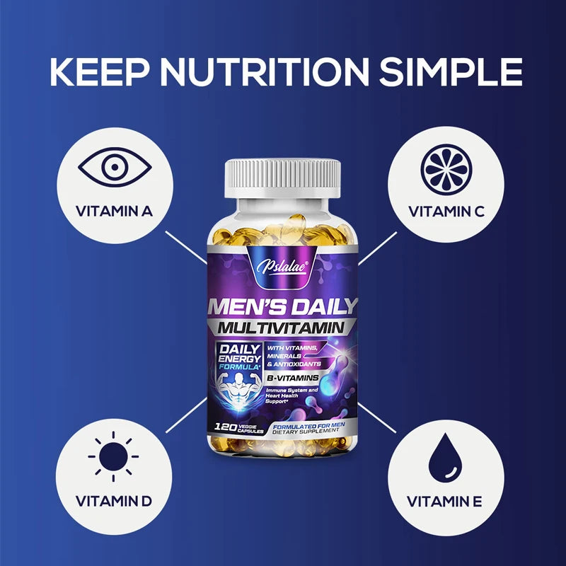 Men's Multivitamin Supplement - Provides Energy and Endurance Supports Heart, Brain Health and Vitality