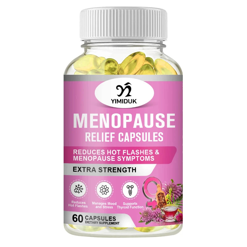 Menopause Capsules, for Women Natural Menopause Relief, Hot Flashes Night Sweats Mood Swings & Hormone, Mood Balance, Metabolism