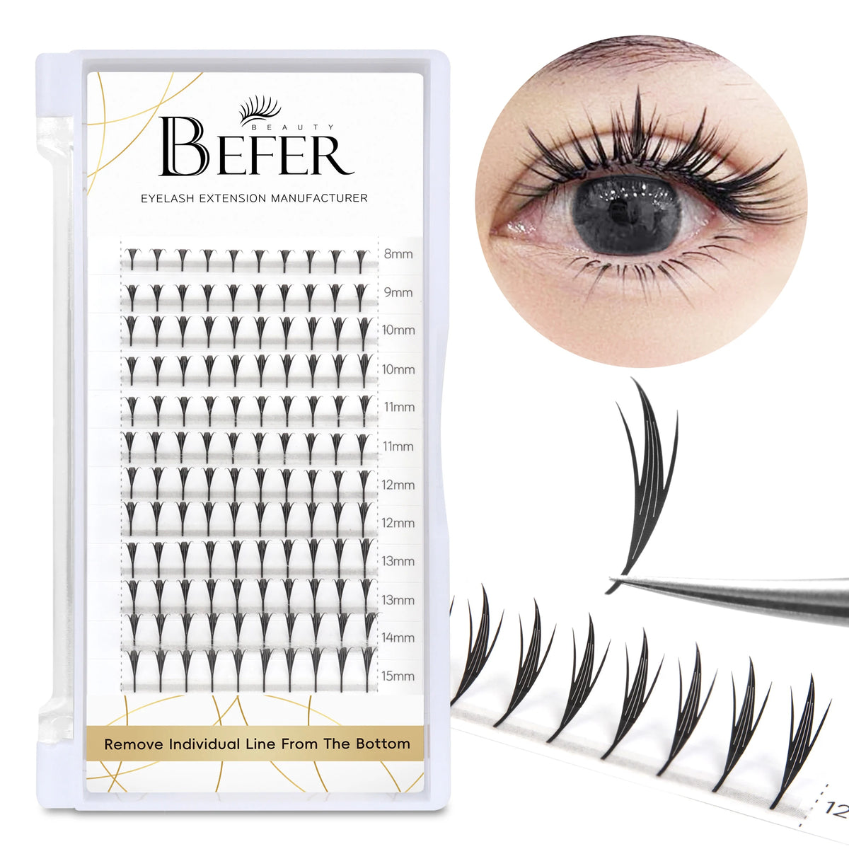 Befer Beauty Anime Lashes 240 Clusters Manga Style Feather Lash Flora Cat Eye Eyelashes 8-15mm C/D Curl Lash Extensions Supplier