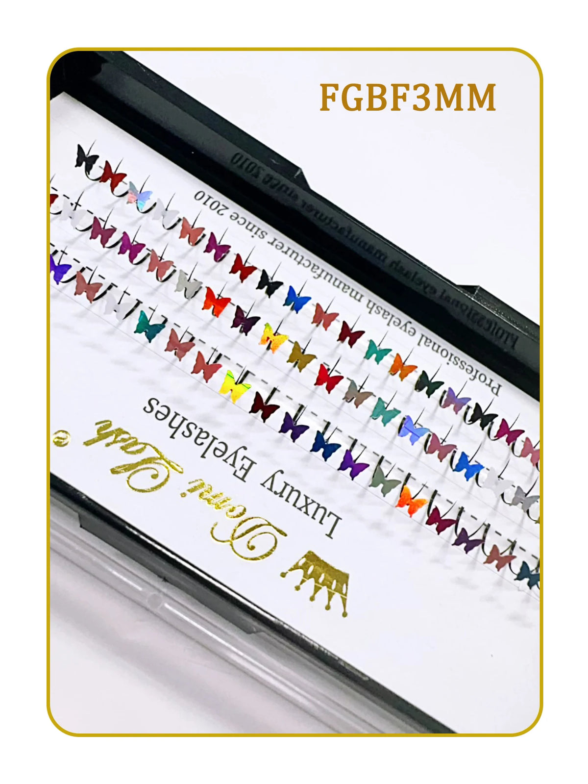 Domi Glitter False Eyelashes Butterfly Flower Colorful Diamond Individual Fairy Spike Lash For Halloween Christmas Party Makeup