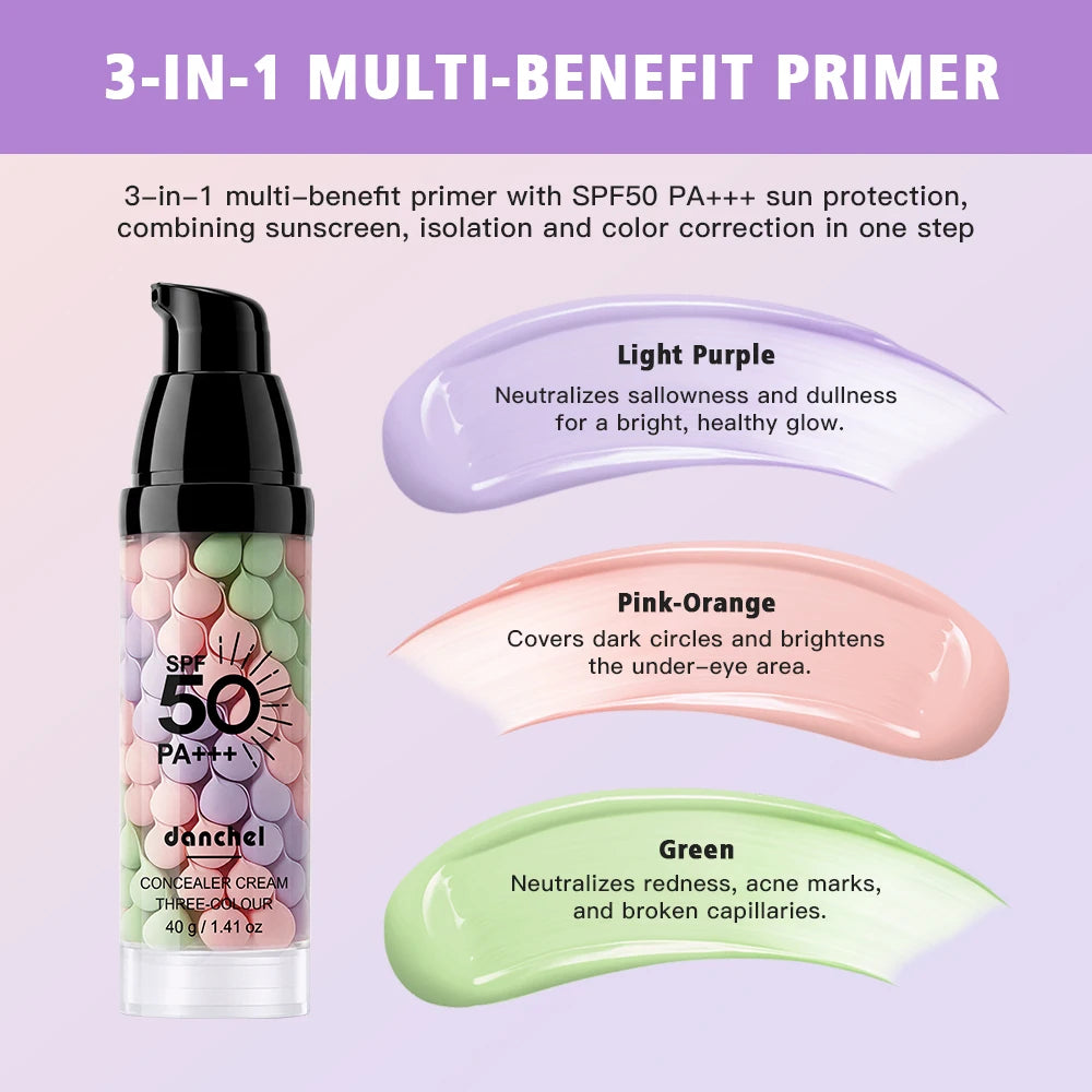 6Pcs Blur Primer 3‑Color Concealer Cream 4‑Shade Blush Palette Beauty Sponge Xmas Drawstring Bag Face Makeup Christmas Gift
