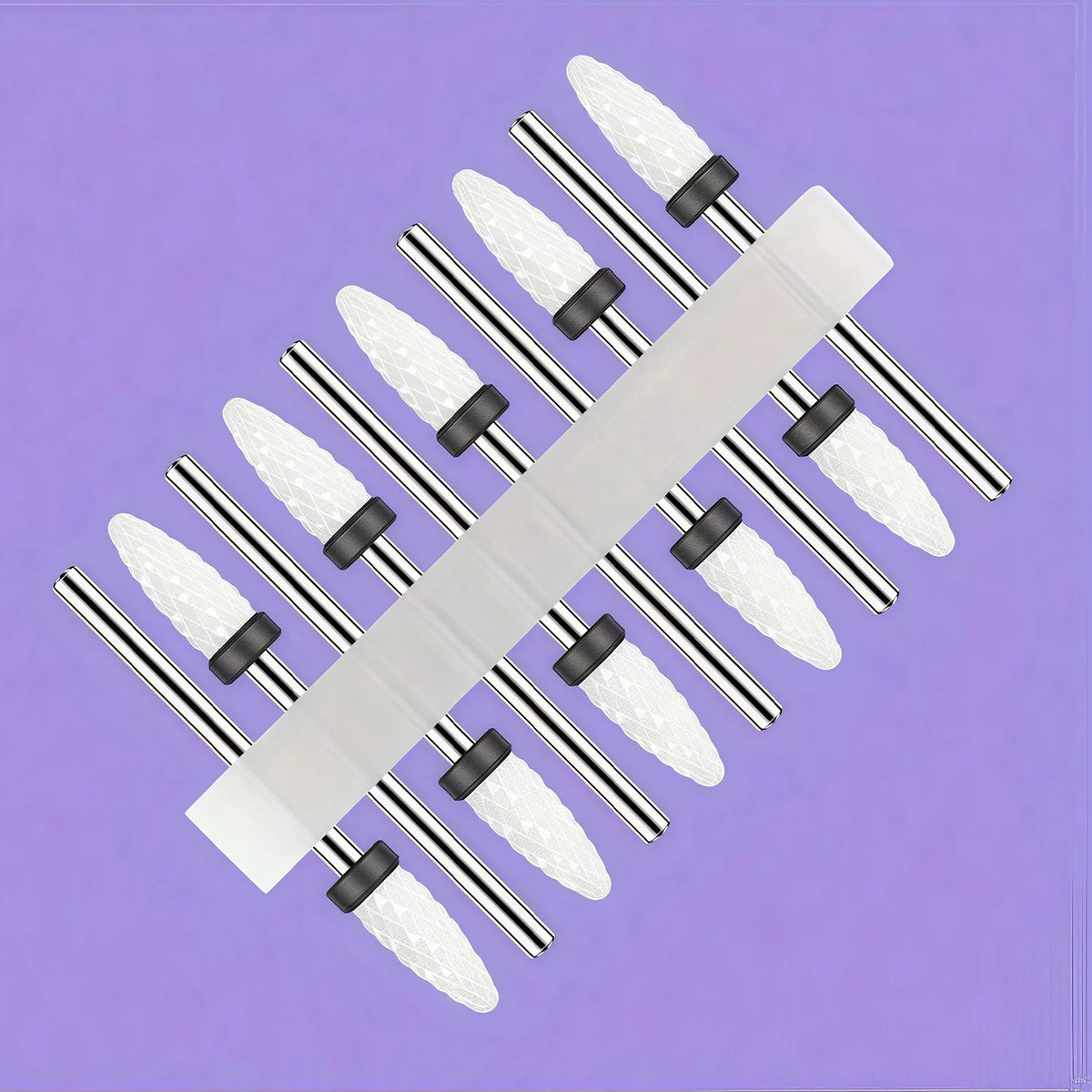 10pcs Ceramic Nail Buffering Heads for Perfect Nail Finish Professional Grade Ceramic Material for Smooth And Shiny Nails