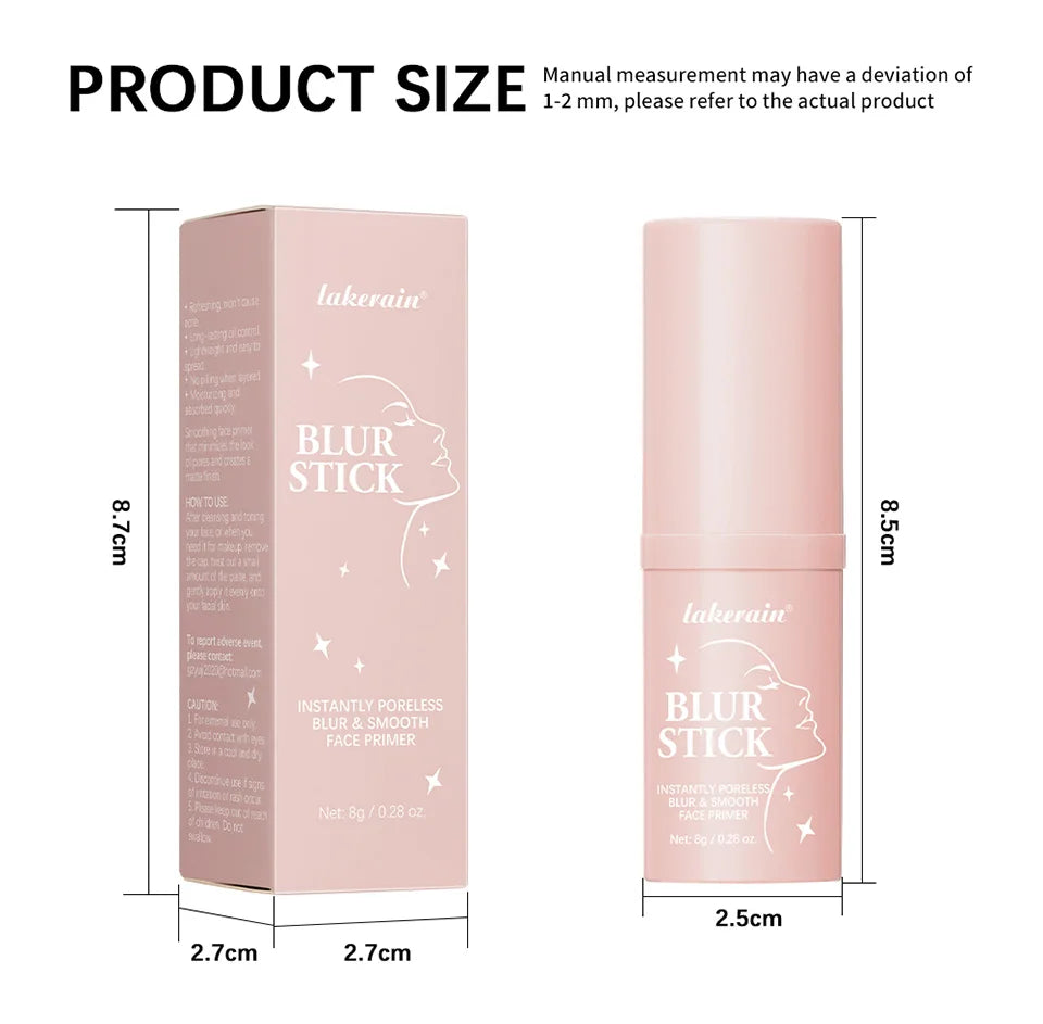 Blur Stick Invisible Pore Primer Moisturizing Face Primer Makeup Base Oil-control Water & Sweat Resistant Matte Barrier Primer