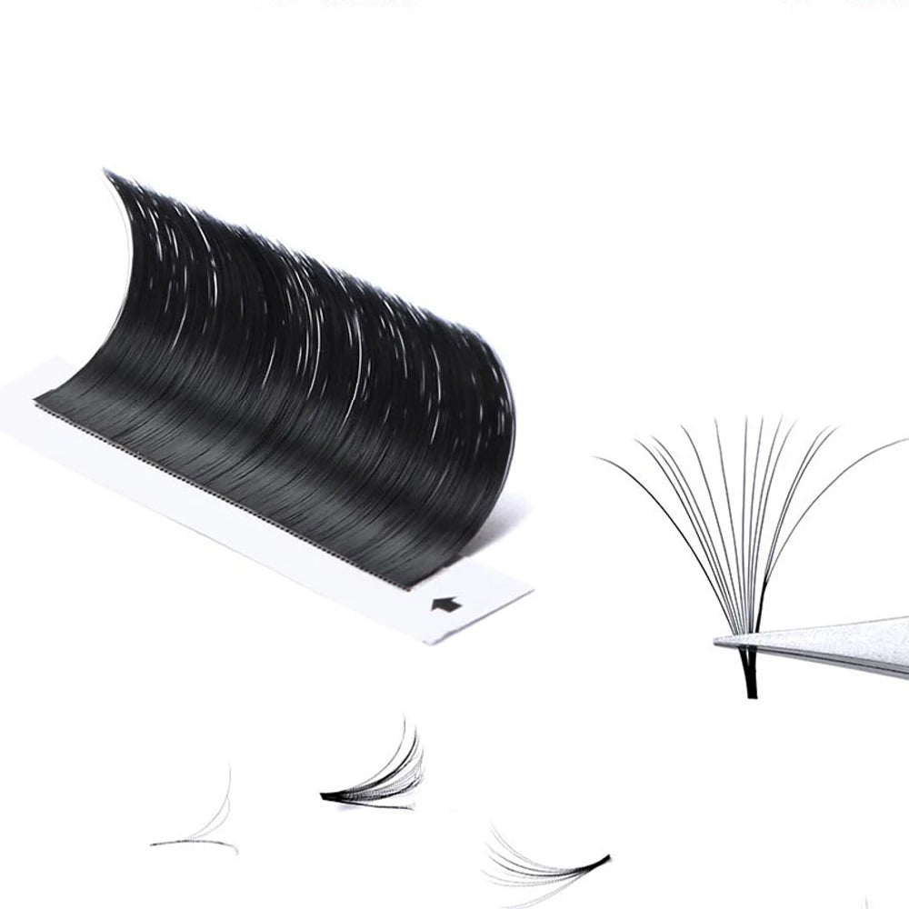 Glitter Individual Lashes Colorful Glitter False Eyelash Extension Russian Volume Premade Fan Christmas Halloween Mink Lashes