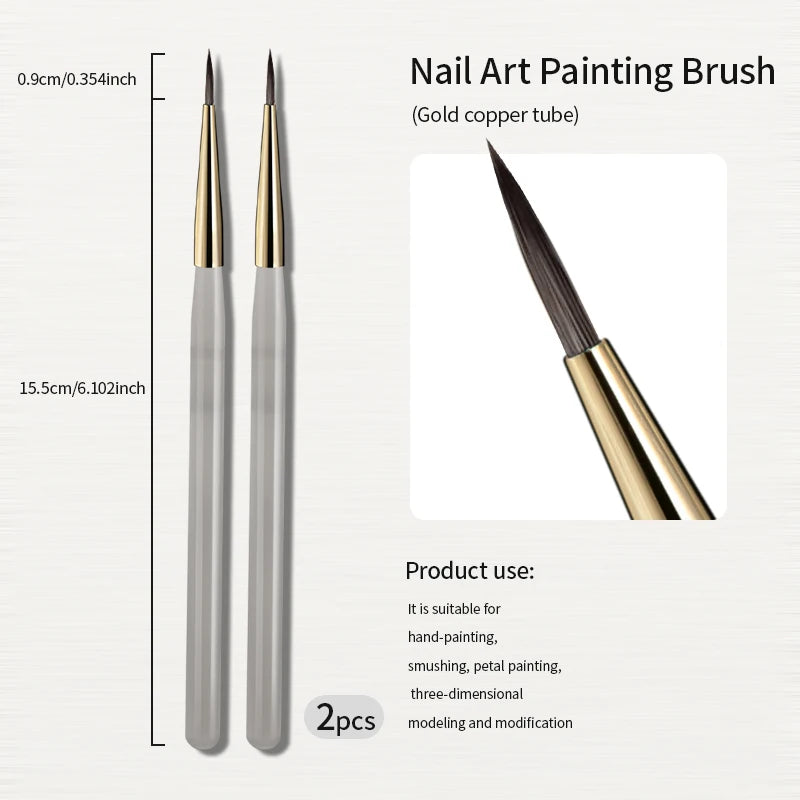RSNAIL 1/2/5pcs Nail Art Brush Elasticity Sweep Brush DIY Gradient Nail Art Painting Pen Drawing Manicure Nail Tool Accessories
