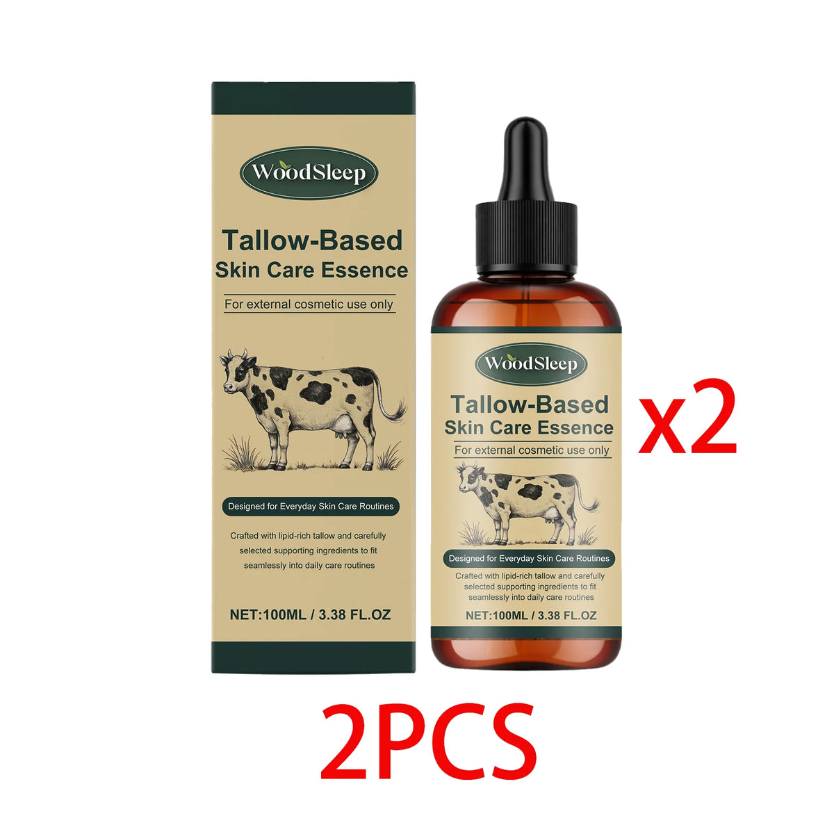 Beef Tallow Facial Serum Nourishing Face Care Essential Oil Anti-Dryness Skin Hydrating Essence Oil-Based Moisturizer Skincare