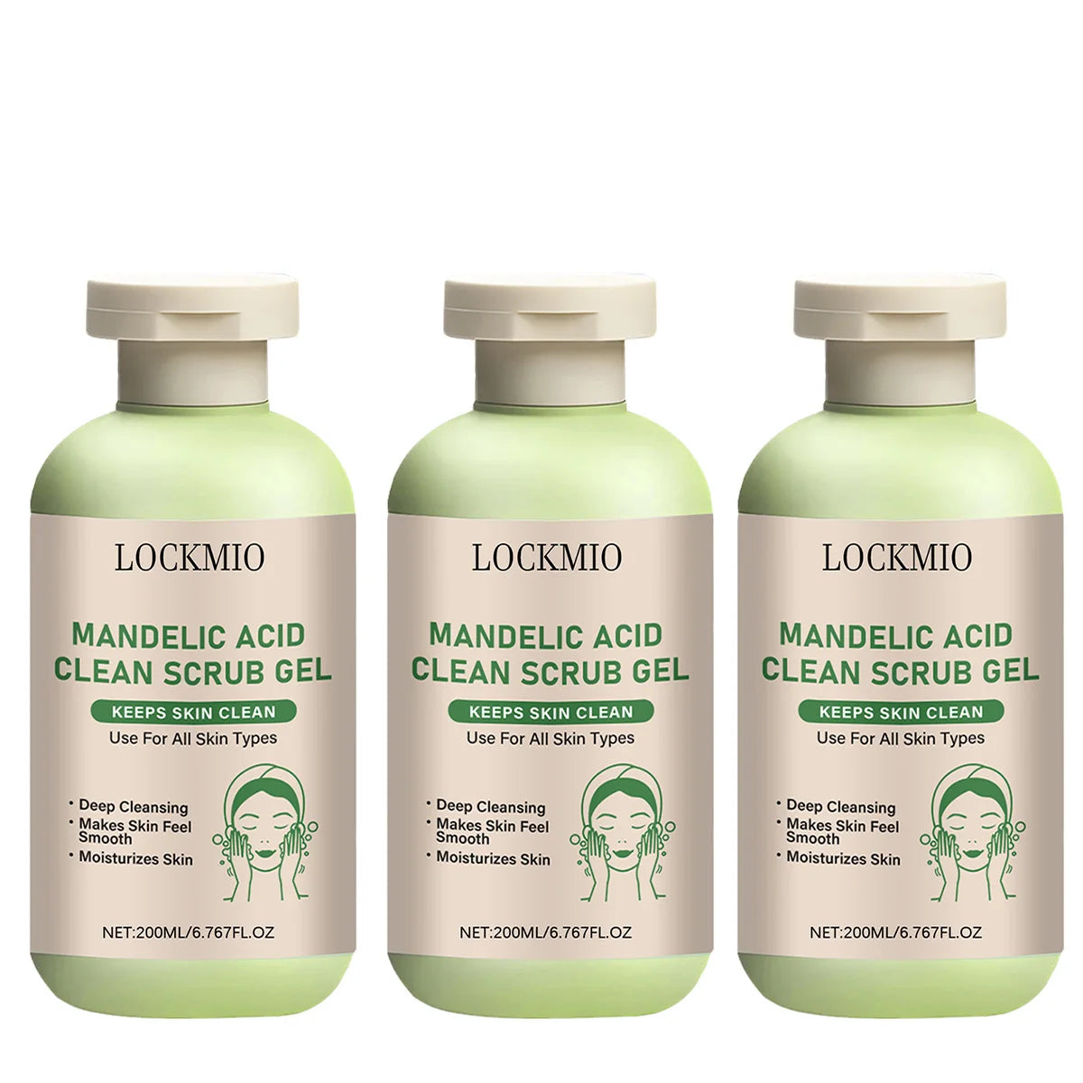 Gentle Exfoliator Dead Smooth Skin Care Product Deep Clean Scrub Improve Facial Texture Appearance Mandelic Acid Clean Scrub Gel