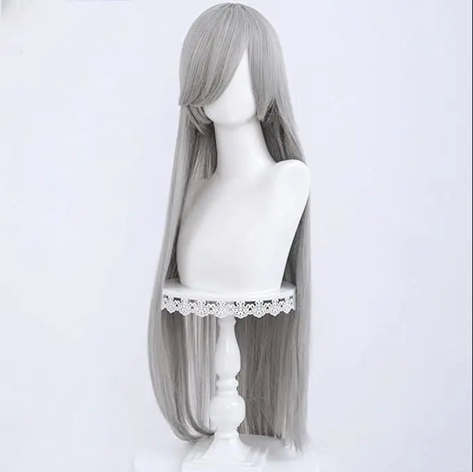 Long Straight Wig Multi Color Straight Hair Wig with Bangs Synthetic Wigs for Women Heat Resistant Hair Lolita Daily Cosplay Use