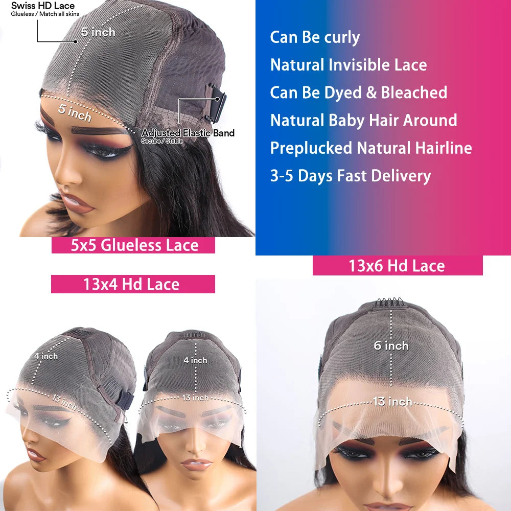 13x6 Hd Lace Frontal Straight Bob Wig Human Hair Glueless 5x5 Glueless Lace Front Wigs 13x4 Bone Straight Short Bob Wig Human Hair For Women