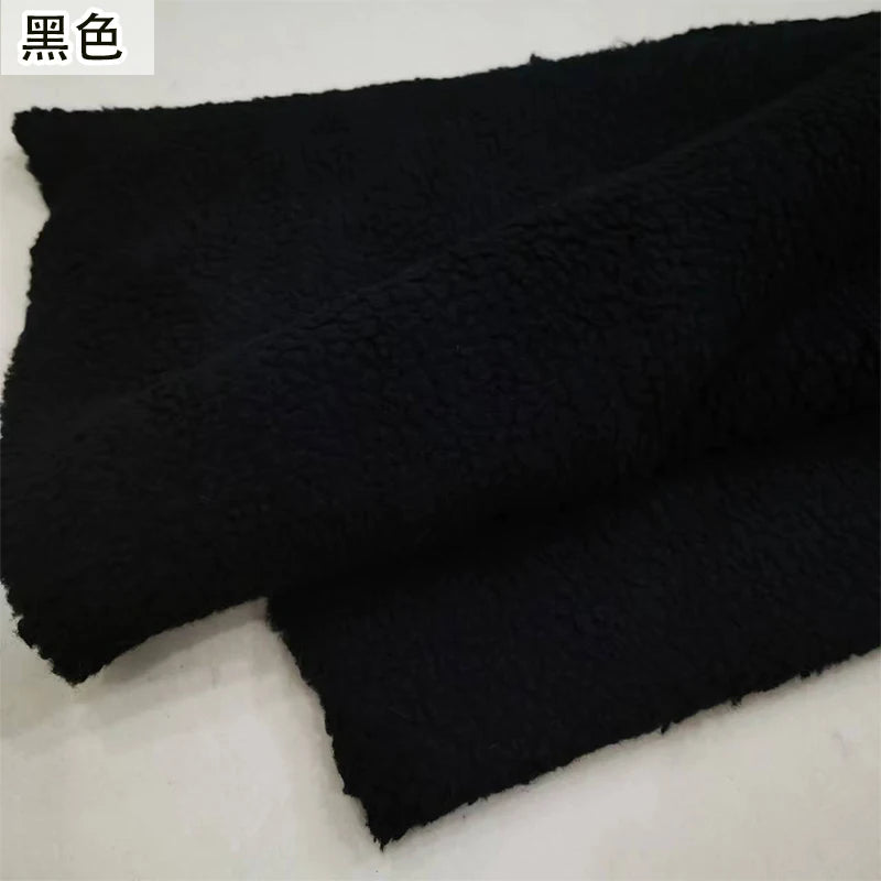 Thickened Short Hair Plush Fabric By The Meter for Needlework Autumn Coat Hoodies Dolls Diy Sewing Cloth Warm Soft Bear Plaid