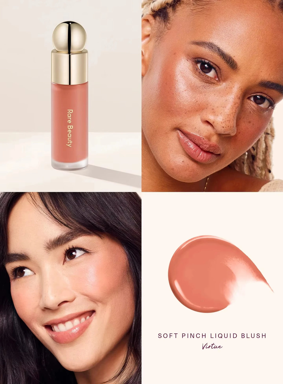 Rare Beauty Serene Gentle Mellow Solac Liquid Bronzer Shade Face Contour Smooth Highlight Mirror Lasting Natural Shadow Makeup