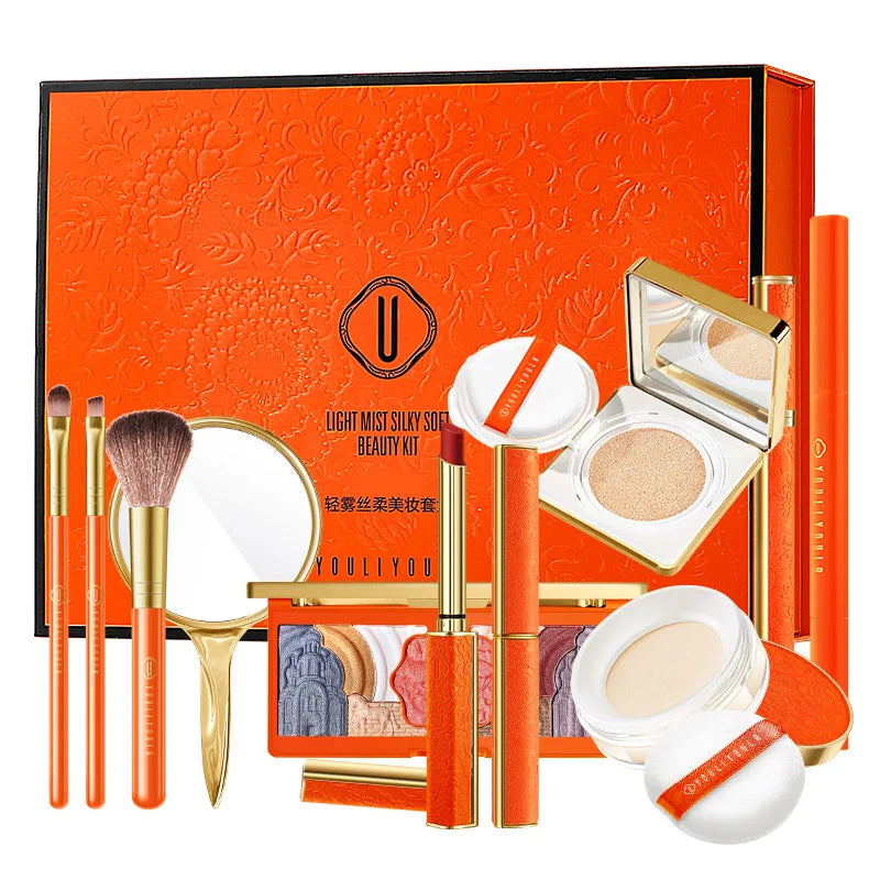 Orange Style Makeup Set Lipstick Mascara  Cosmetics Gift Set Kit Christmas New Year Gift Valentine's Day Gift