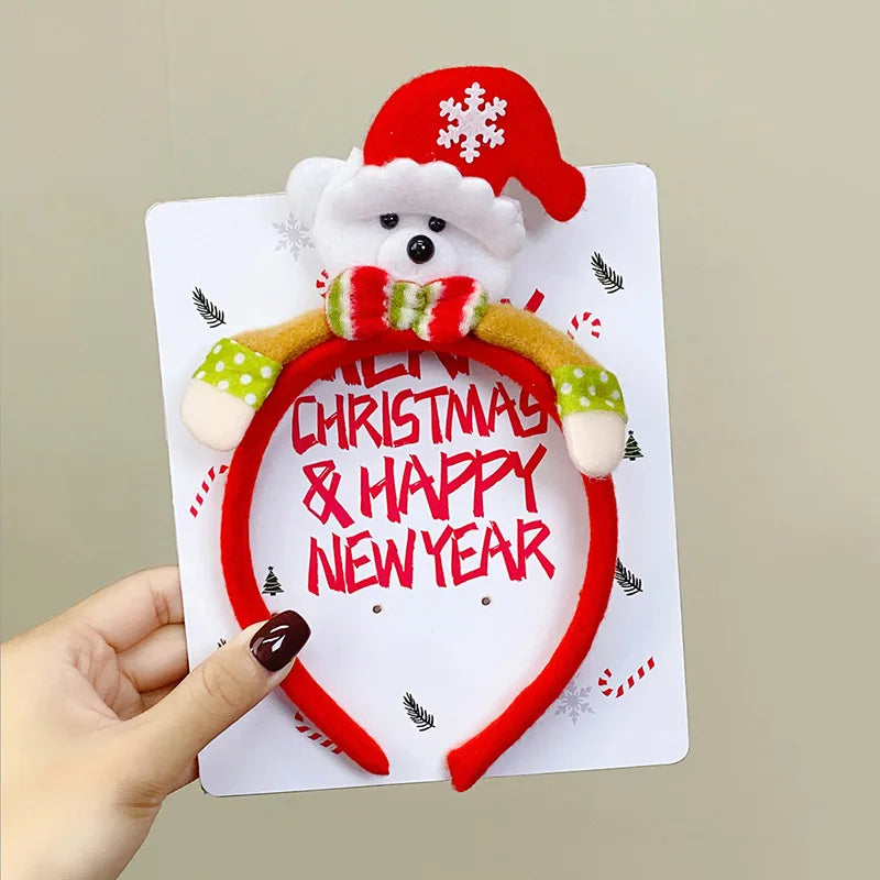 Christmas Headband New Year 2026 Supplies Christmas Hair Pins Xmas Party Headwear Navidad Home Outdoor Hair Hoop