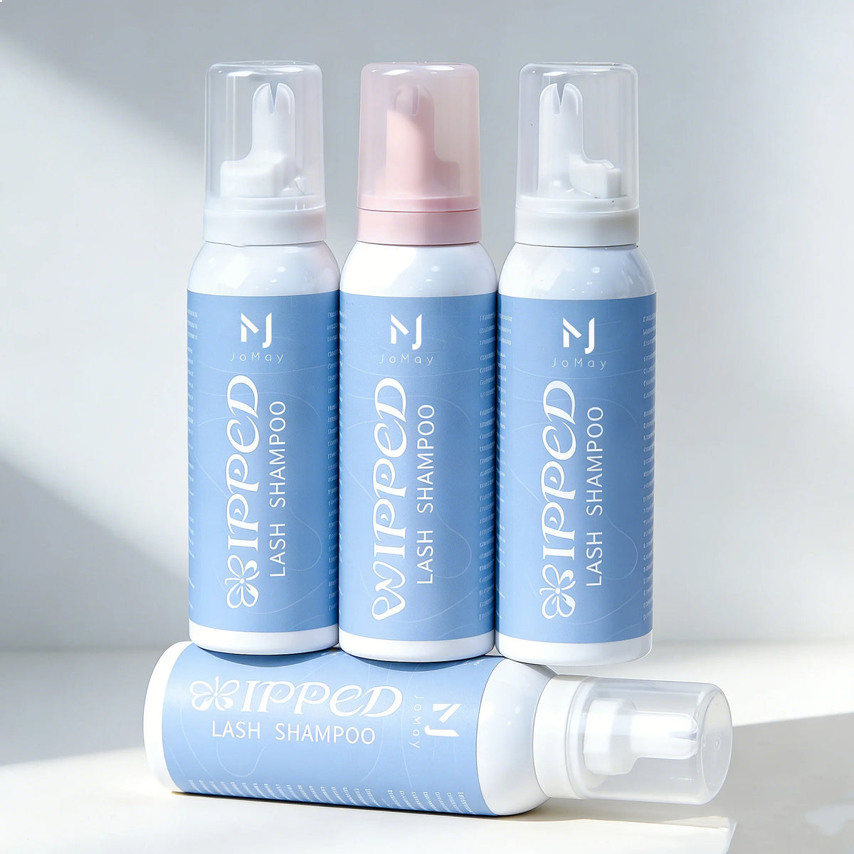 Korea High Quality Eyelash Shampoo Lash Mousse Cleanser Custom Eyelash Extension Cleanser Pink White Whipped Eyelash Shampoo