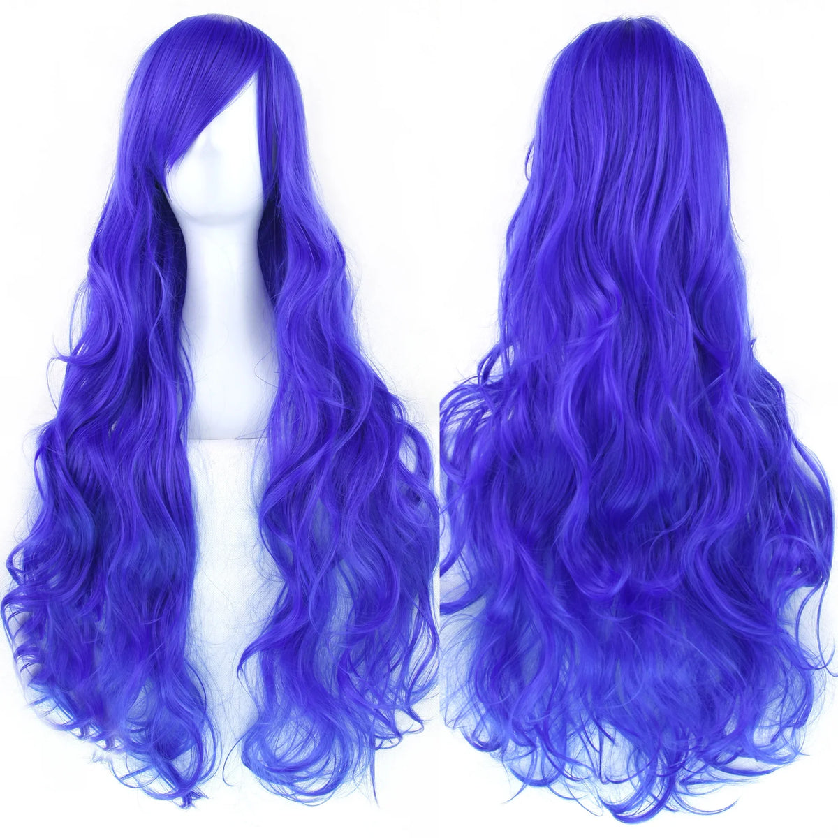 Soowee Curly Long Synthetic Hair Green Wig Hairpiece Pink Black Party Hair Cosplay Wigs for Women