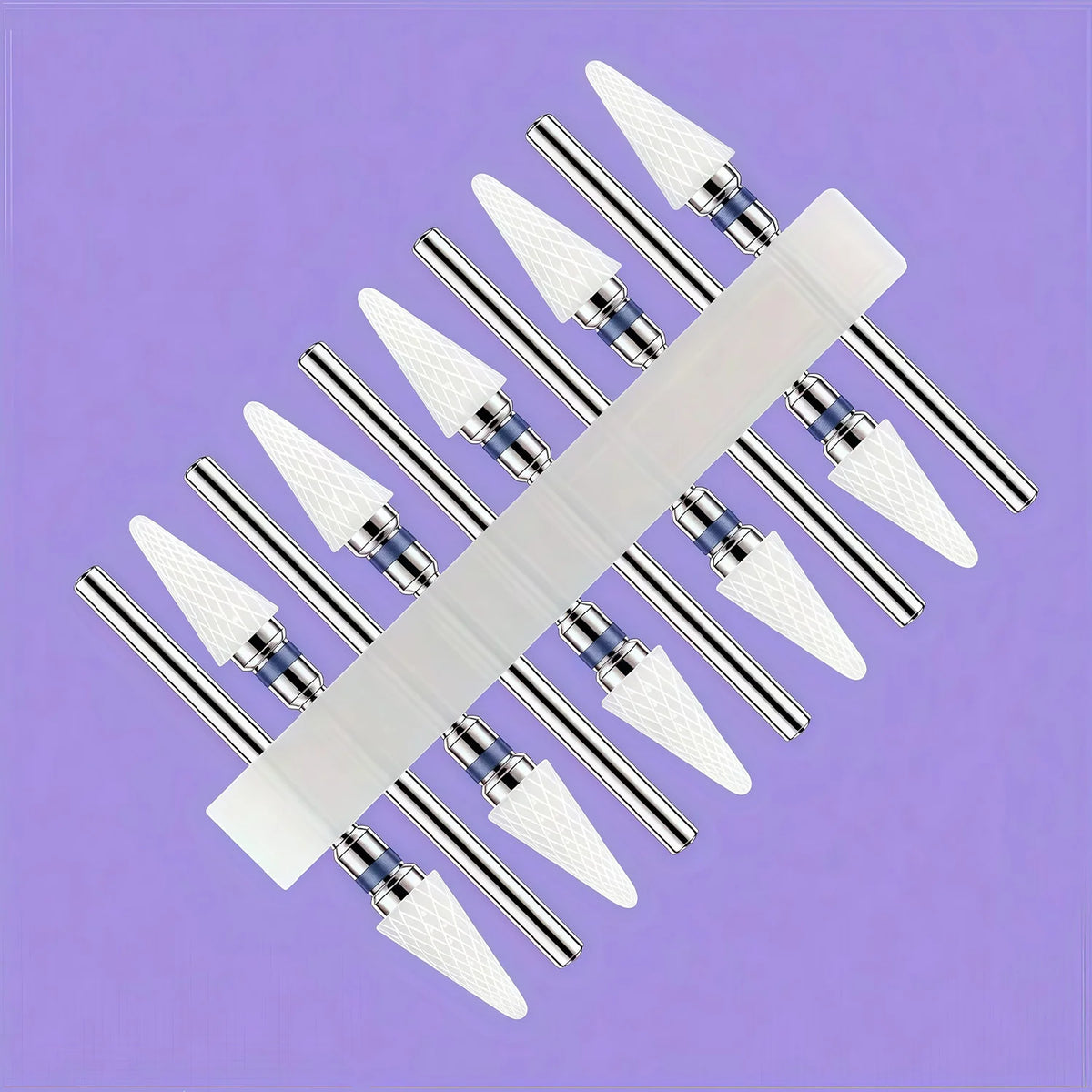 10pcs Ceramic Nail Buffering Heads for Perfect Nail Finish Professional Grade Ceramic Material for Smooth And Shiny Nails