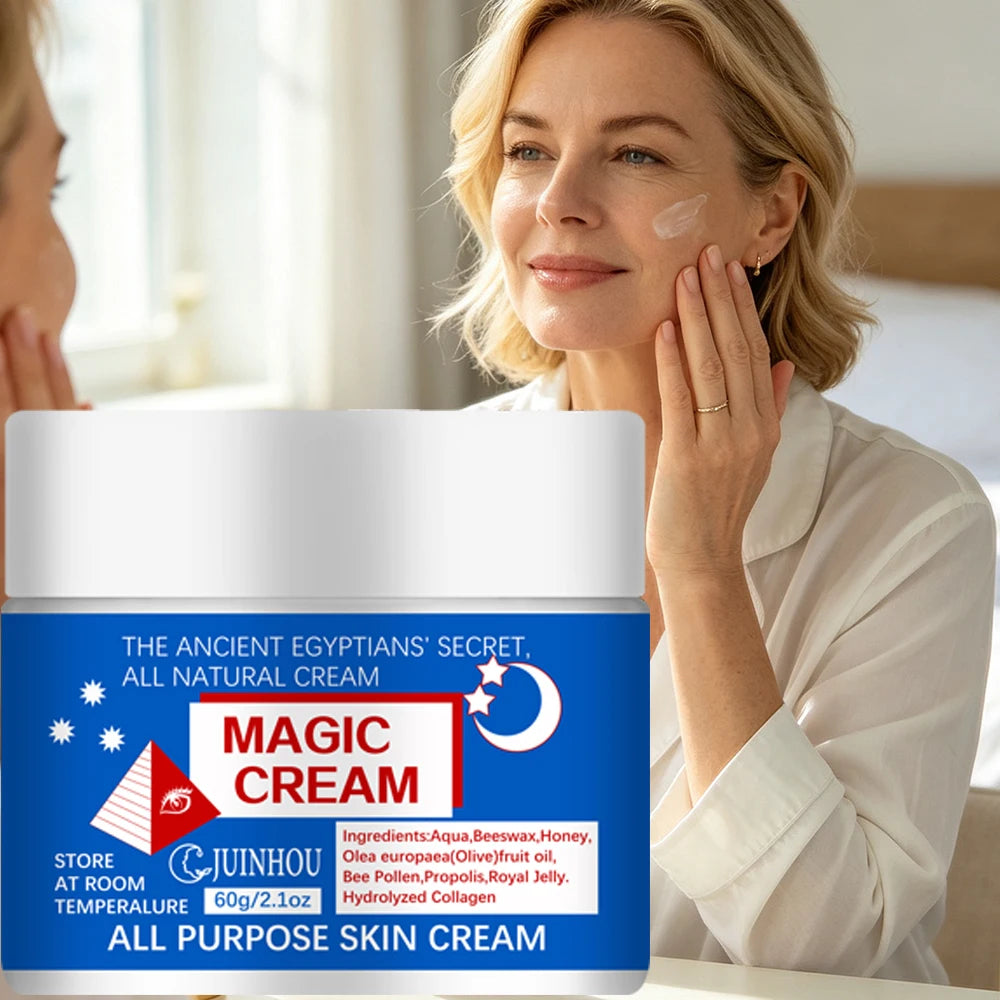 JUINHOU Bee Royal Jelly Face Cream Glutathione Kojic Acid Vitamin C Multi Peptide Anti Aging Moisturizer For Dry Mature Skin