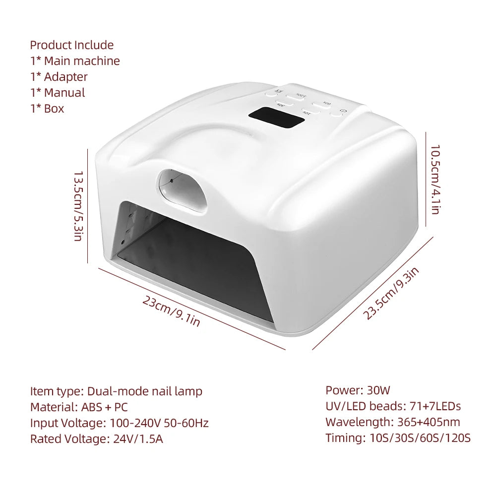 Dual Use Nail Lamp Cordless Manicure Dryer Wireless UV Light 78LEDs Fast Nail Gel Curing Smart Auto Sensor With Single Thumb Nai