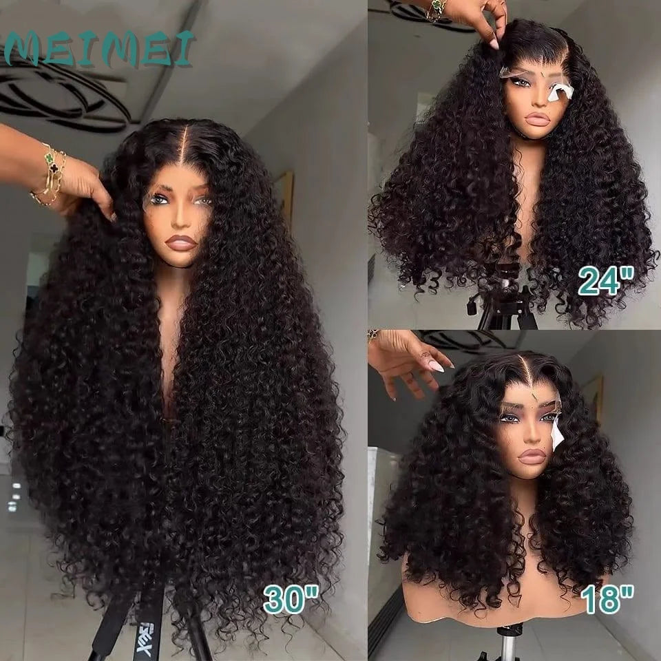 Burmese Curly Hair Wig 13x6 HD Lace Front Wig Pre Plucked With Spiral Ends Natural Color 13x4 Hd Lace Human Hair Wigs For Women
