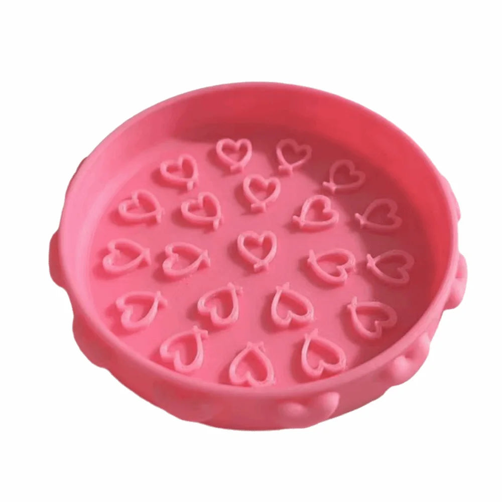 Cute Brush Cleaning Tray Heart Pattern Portable Makeup Brush Cleaner Bowl Cleaning Mat with Textured Base Brush Cleaning Tool