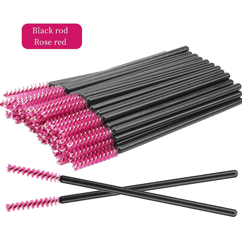 200/500 Pcs Eyelash Brushes Disposable Crystal Fine Head Eyebrow Brush  Mascara Wand Applicator Lashes Extension Makeup Tools