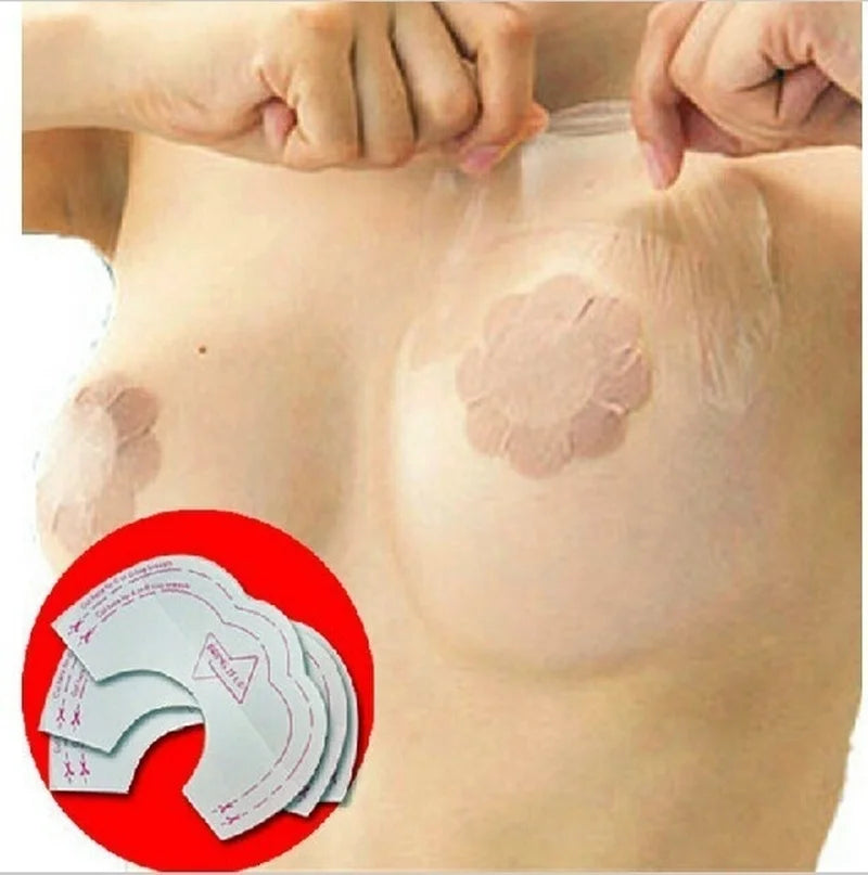 10pcs/Set Instant Breast Lift Bra Invisible Tape Push Up Boob Uplift Shape Enhancers Suitable Lady Chest Patch Bra Supplies