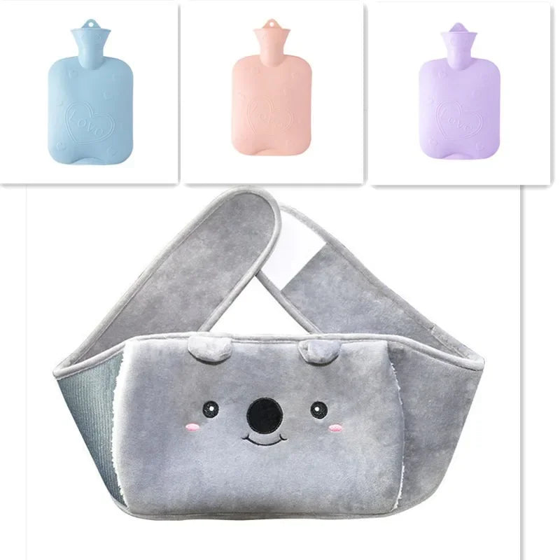 Portable Water Filled Hot Water Bag Belt Winter Hand and Waist Warmer for Women Travel Home Office Cozy Heat Relief