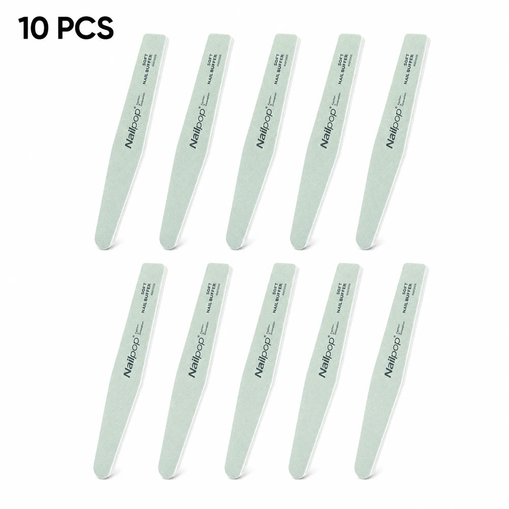 Soft Eva Dual Sided Nail Buffer Block 600/3000 Grit Washable Reusable Nail File Natural Nail Polishing Tool For Salon Manicure
