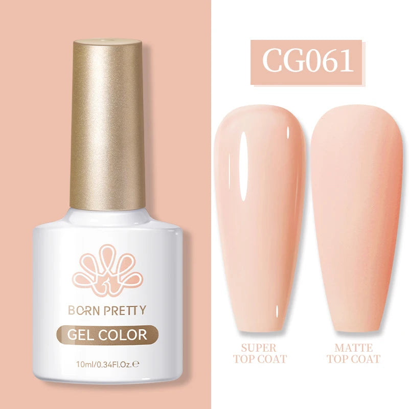BORN PRETTY 10ml Gel Nail Polish Gel 130 Colors Semi Permanent Solid Nail Gel Varnish Soak Off UV Gel for Base Top Coat